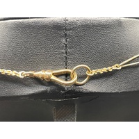 Ladies 9ct Yellow Gold Trombone Twist Link Necklace