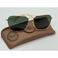 Ray-Ban RB3025 Aviator Classic Metal Frame Gold Green Sunglasses with Case