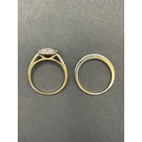 Ladies 18ct Yellow Gold Diamond Ring Set