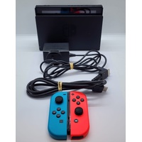 Nintendo Switch HAC-001(-01) Neon Blue Red Handheld Gaming Console with Dock