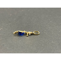 Ladies 9ct Yellow Gold Girl Figure Gemstone Pendant