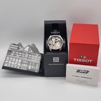 Tissot T-Complication Squelette Mechanical Mens Watch with Skeleton Dial
