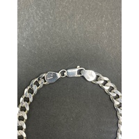 Mens 925 Sterling Silver Curb Link Bracelet