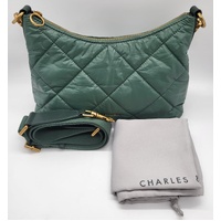 Charles & Keith Quilted Shoulder Bag with Adjustable Strap and Dust Cover
