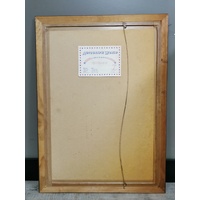 Sir Donald Bradman Signed Framed Tribute 3 Photos 2 Stamps and Career Highlights