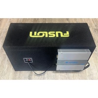 Sony Xplod Dual 12 Inch Subwoofers in Fusion Box with 4 Channel Amp