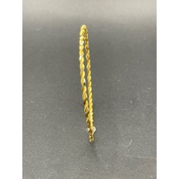 Ladies 21ct Yellow Gold Round Twist Bangle