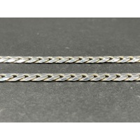 Mens 925 Sterling Silver Curb Link Necklace