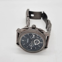 Fossil Mens Machine Chronograph Black Dial Stainless Steel Watch FS4662