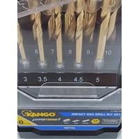 Kango 10 Piece Hypertorque Impact HSS Drill Bit Set KYIDB10S