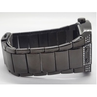 Guess Phoenix Gents Multi Crystal Silver Dial Black SS Analog Watch GW0094G3