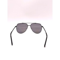 Calvin Klein Mens Black Aviator Sunglasses with Grey Lenses in Protective Case