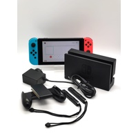 Nintendo Switch Neon Blue/Red Handheld Gaming Console HAC-001 with Accessories