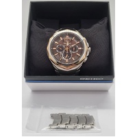 Seiko Coutura Solar V194-0AB0 Chronograph Stainless Steel Mens Watch 10 Bar WR
