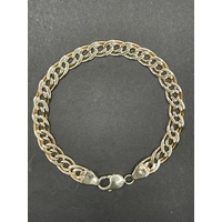 Unisex 9ct Yellow Gold Double Link Bracelet