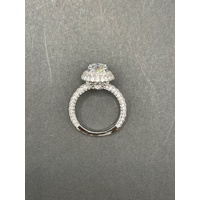 Ladies 925ct Sterling Silver Moissanite Diamond Ring