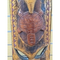 Fijian Antique Tribal Mask Ornament 112cm x 35xm