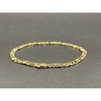 Unisex 9ct Yellow Gold Anchor Link Bracelet
