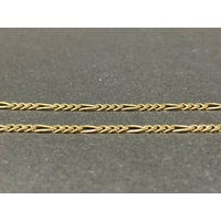 Unisex 9ct Yellow Gold Figaro Link Necklace