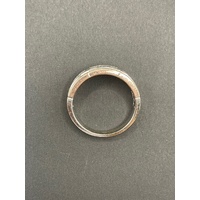 Mens 10ct Two Tone Gold Diamond Band Ring