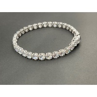 Ladies 925 Sterling Silver Tennis Bracelet