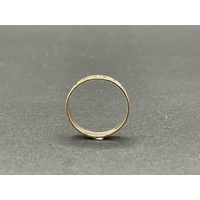 Ladies 9ct Yellow Gold Star Pattern Ring