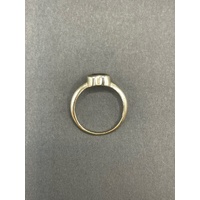 Ladies 9ct Yellow Gold Heart Shape Red Gemstone Ring