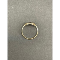 Unisex 9ct Yellow Gold Red Gemstone Ring