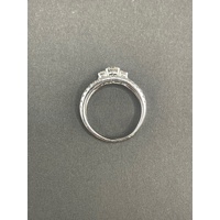 Ladies 18ct White Gold Diamond Double Ring
