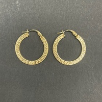 Ladies 18ct Yellow Gold Round Hoop Earrings