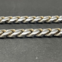 Mens 925 Sterling Silver Curb Link Necklace