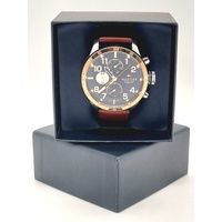 Tommy Hilfiger TH.248.1.20.1820 Mens Watch 46mm Blue Dial Brown Leather Strap