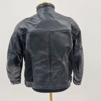 Rivet Bike Jacket Size 48 Black Leather Motorcycle Jacket Mens Protective Gear