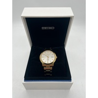 Seiko Sapphire Glass 100M Water Resistant Mens Watch 7N42-0GE0 Gold Tone