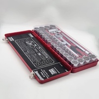 Sidchrome SCMT14105 40 Piece 1/2 Inch Drive Metric and AF Socket Set