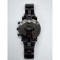 Gucci G-Chrono 101M Mens Chronograph Stainless Steel Swiss Watch Black Bracelet