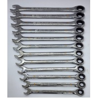 GearWrench 12 Piece 12 Point Metric 90T Combination Ratcheting Wrench Set
