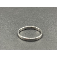 Unisex 18ct White Gold Band Ring