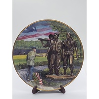 Franklin Mint Vietnam War Plate Set 4x Porcelain 24K Gold with COA