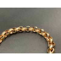 Ladies 9ct Rose Gold Belcher Link Bracelet