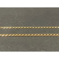 Unisex 10ct Yellow Gold Curb Link Necklace