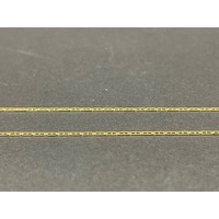Ladies 14ct Yellow Gold Anchor Link Chain & Heart Pendant