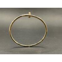 Ladies 18ct Yellow Gold Round Bangle