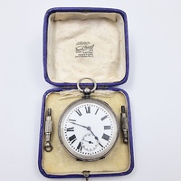 Antique Sterling Silver Pocket Watch Circa 1900s with Presentation Box
