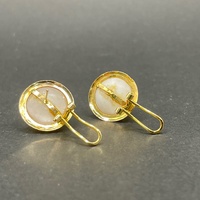Ladies 14ct Yellow Gold Pearl Earrings