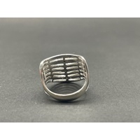 Ladies 9ct White Gold 7 Layer Diamond Ring