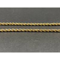 Ladies 9ct Yellow Gold Twist Rope Necklace