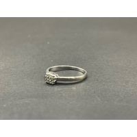 Ladies 14ct White Gold Diamond Ring