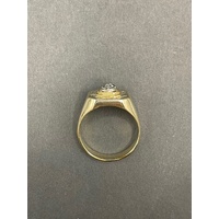 Mens 18ct Yellow Gold Diamond Ring