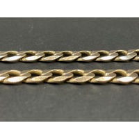 Mens 9ct Yellow Gold Curb Link Necklace